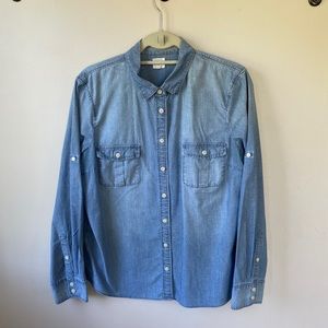 Chambray Button-down shirt size L